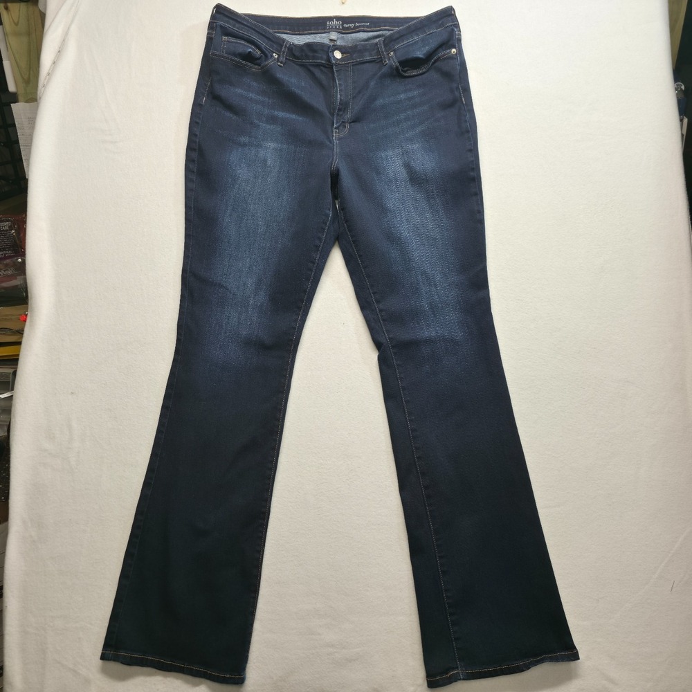 SOHO Women's Curvy Bootcut Denim Blue Jeans Size 20 Tall (36X36)